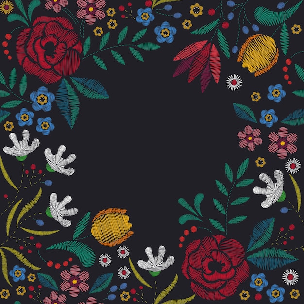 Fundo de bordado floral