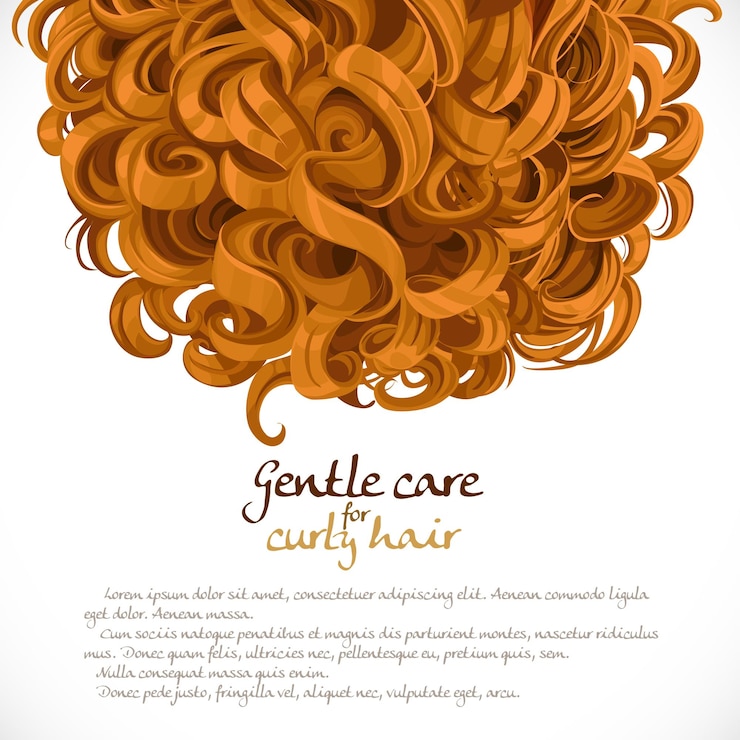 Vetor fundo de cabelo enrolado