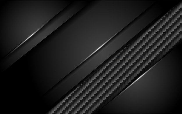 Fundo de carbono escuro luxuoso com camada de sobreposição