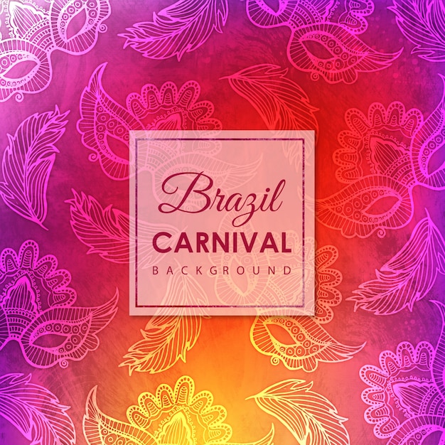 Fundo de carnaval de aquarela