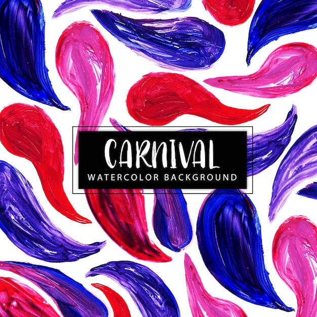 Fundo de carnaval de aquarela