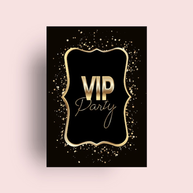 Vetor fundo de cartão dourado vip