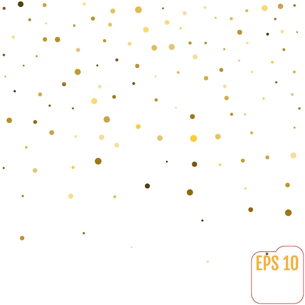 Vetor fundo de celebração de confete dourado