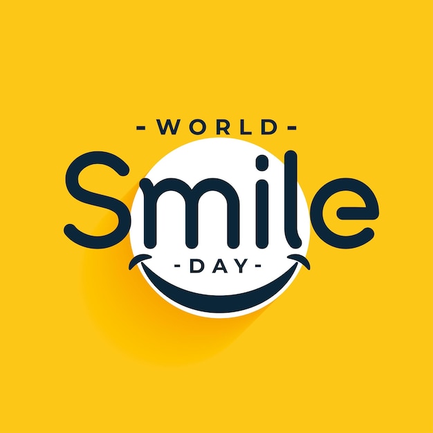 Vetor fundo de celebração do dia mundial do sorriso