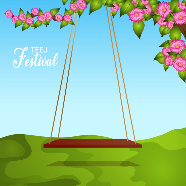 Fundo de celebração do projeto do festival Teej
