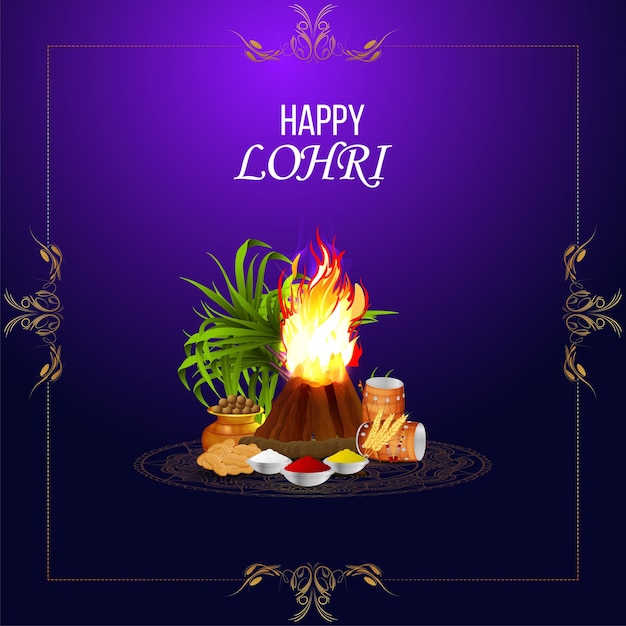 Fundo de celebração feliz lohri