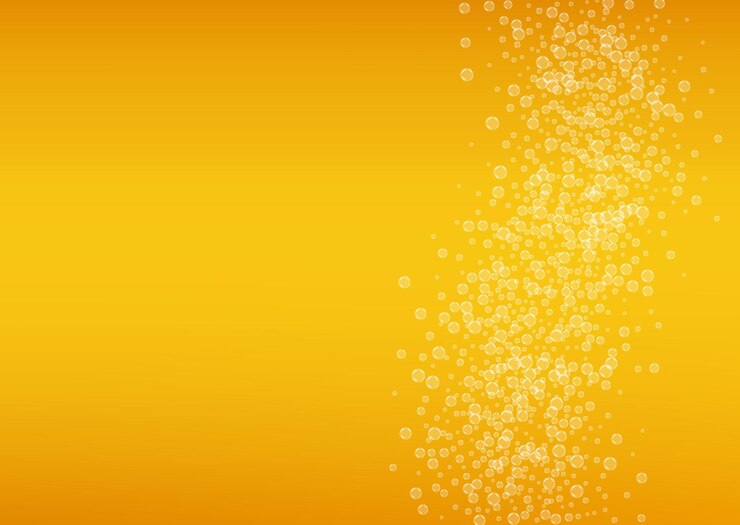 Vetor fundo de cerveja com bolhas realistas.