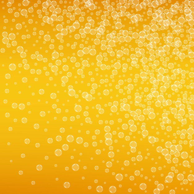 Fundo de cerveja com bolhas realistas