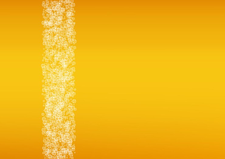 Vetor fundo de cerveja com bolhas realistas