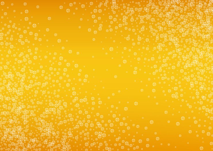 Vetor fundo de cerveja com bolhas realistas