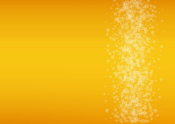 Vetor fundo de cerveja com bolhas realistas
