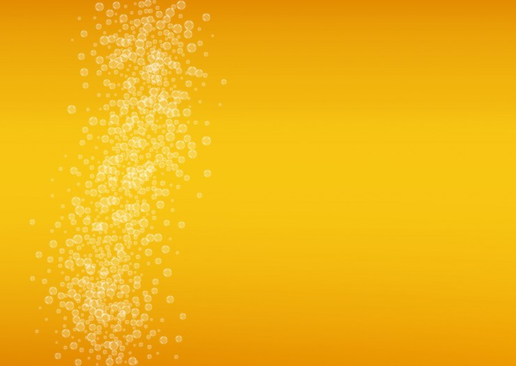 Vetor fundo de cerveja com bolhas realistas.
