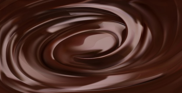 Fundo de chocolate, vetor 3d realista