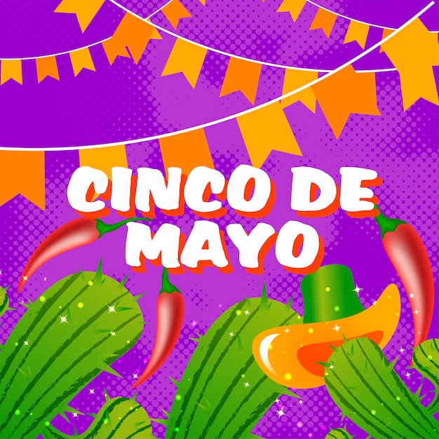 Fundo de cinco de mayo.