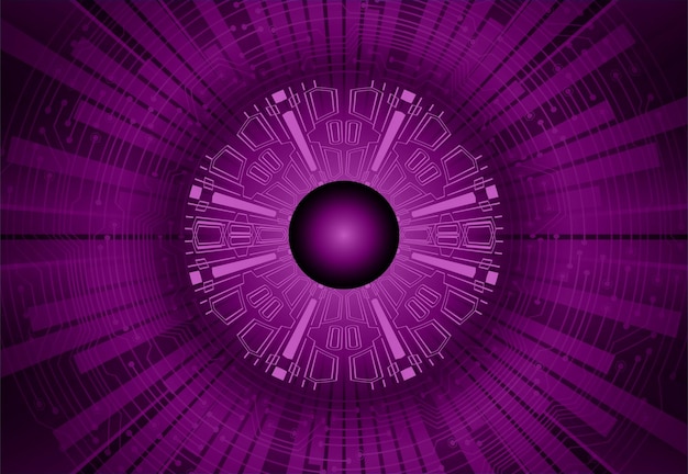 fundo de conceito de tecnologia futura de circuito cibernético de olho
