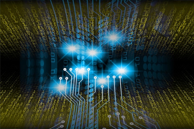 fundo de conceito de tecnologia futura de circuito cibernético