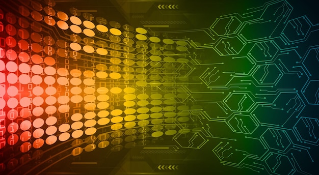 Vetor fundo de conceito de tecnologia futura de circuito cibernético