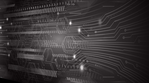 fundo de conceito de tecnologia futura de circuito cibernético