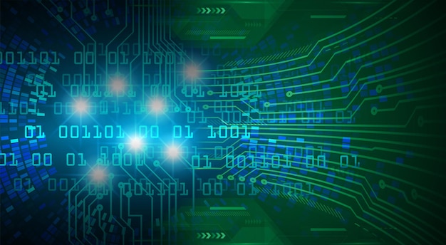 fundo de conceito de tecnologia futura de circuito cibernético
