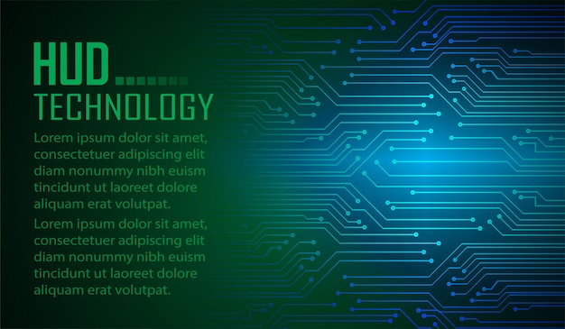 Vetor fundo de conceito de tecnologia futura de circuito cibernético