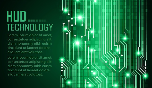 Fundo de conceito de tecnologia futura de circuito cibernético