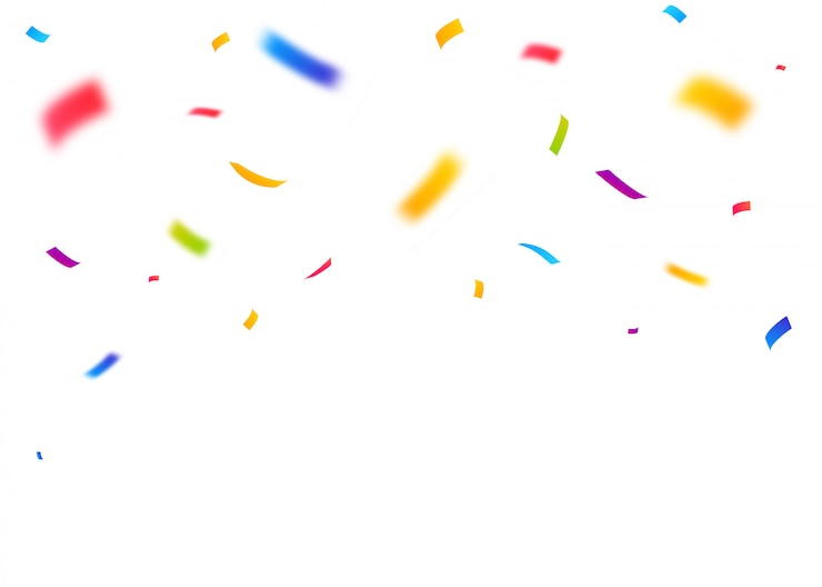 Vetor fundo de confettis explosivo