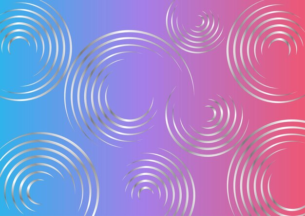 Fundo de cor gradiente com design de círculo prateado