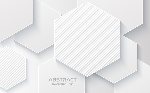 Fundo de corte de papel branco Vector 3d Abstrato geométrico fundo em camadas Formas de papel texturizadas