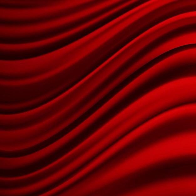 Fundo de cortina de veludo vermelho colorido realista.
