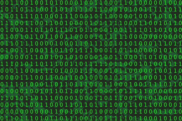 Fundo de dados do programa Codificação binária de programação verde Vetor de matriz