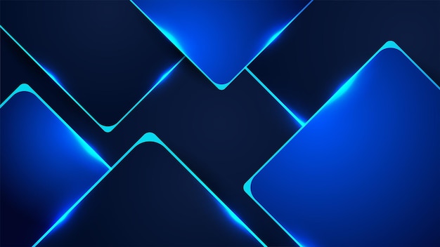 Vetor fundo de design abstrato colorido azul tecnologia