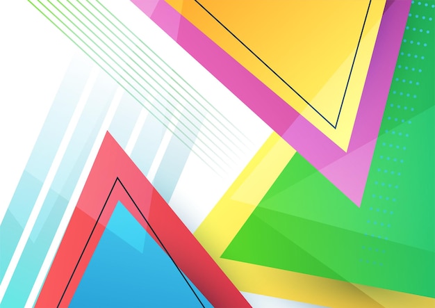 Fundo de design colorido de forma criativa abstrata