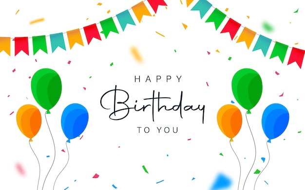 Fundo de design de feliz aniversário