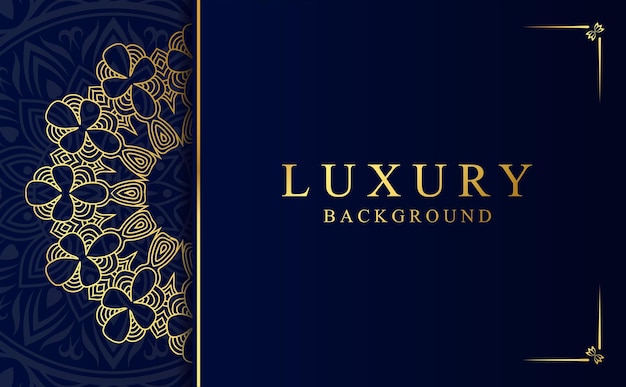 Fundo de design de mandala dourado de luxo em estilo árabe