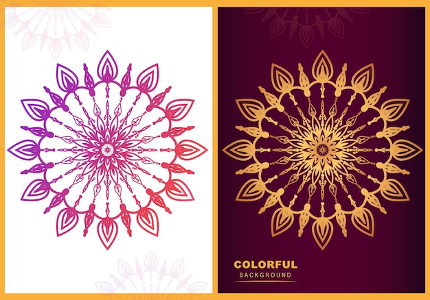 Fundo de design de mandala ornamental de formas redondas de luxo vetorial grátis