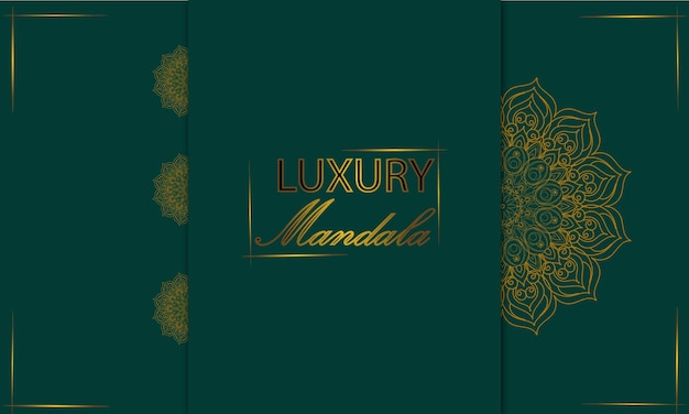 Vetor fundo de design de mandala ornamental de luxo em ouro