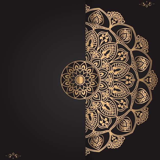 Fundo de design de mandala ornamental de luxo modelo