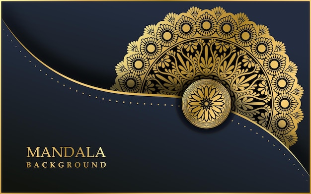 Fundo de design de mandala ornamental de luxo vetor premium