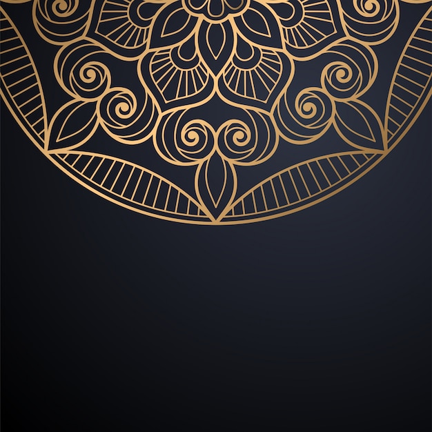 Fundo de design de mandala ornamental de luxo