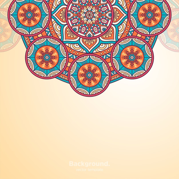 Fundo de design de mandala ornamental de luxo