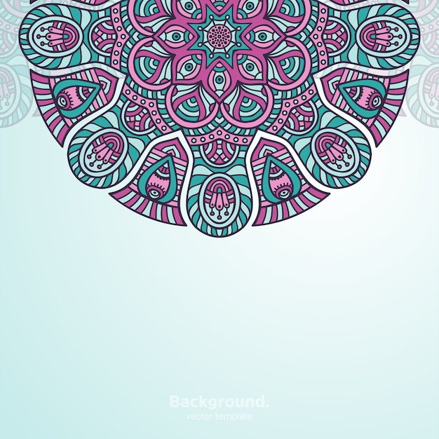 Fundo de design de mandala ornamental de luxo