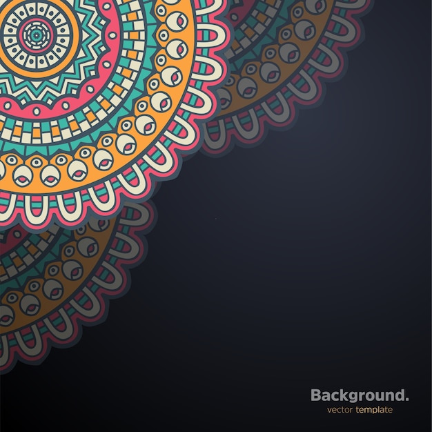 Fundo de design de mandala ornamental de luxo