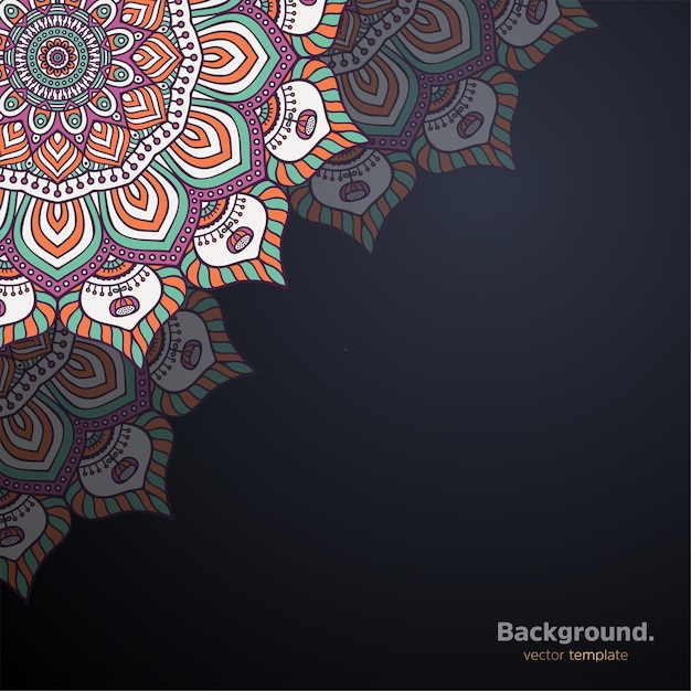 Fundo de design de mandala ornamental de luxo