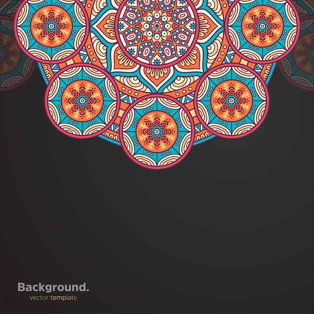 Fundo de design de mandala ornamental de luxo