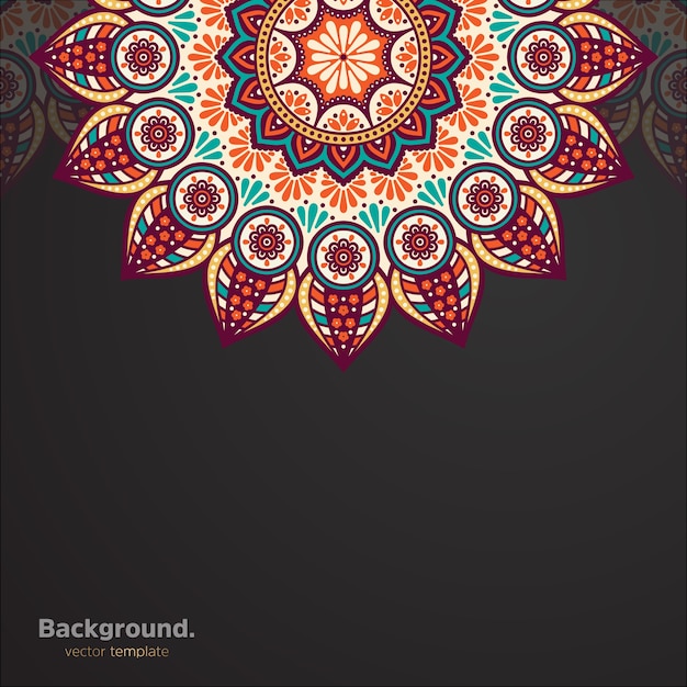 Fundo de design de mandala ornamental de luxo