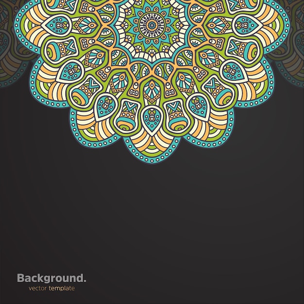 Fundo de design de mandala ornamental de luxo