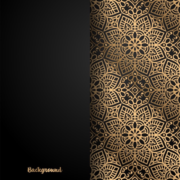 Fundo de design de mandala ornamental de luxo