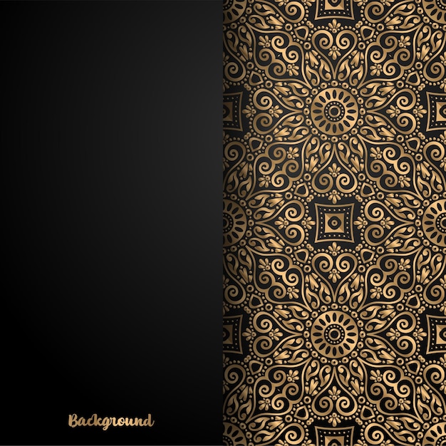 Fundo de design de mandala ornamental de luxo