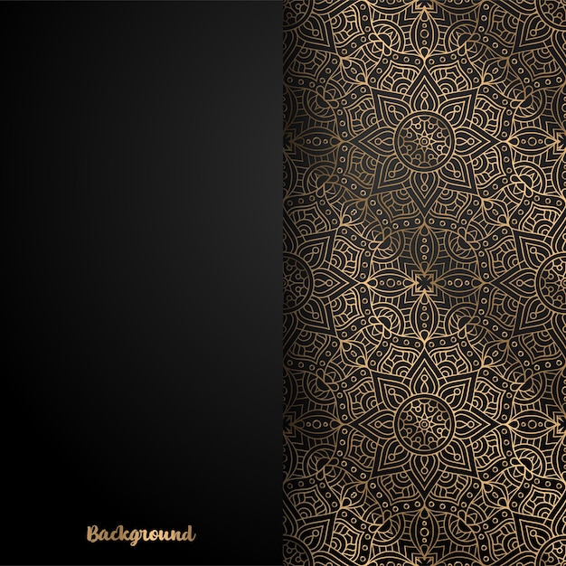 Fundo de design de mandala ornamental de luxo