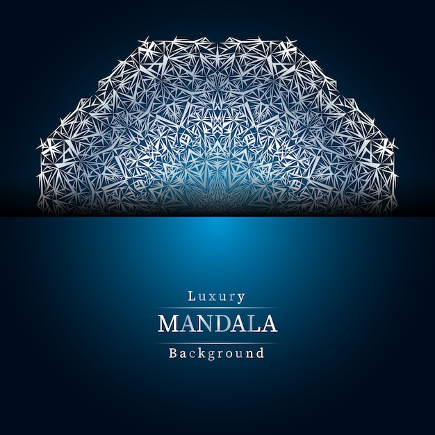 Fundo de design de mandala ornamental de luxo